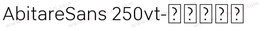 AbitareSans 250vt字体转换